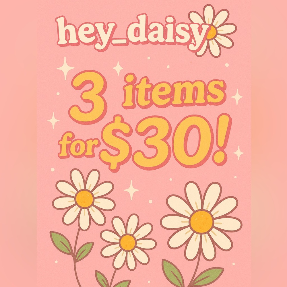GOOD VIBES DEAL 🛍️Bundle any 3 items marked 3/$30!